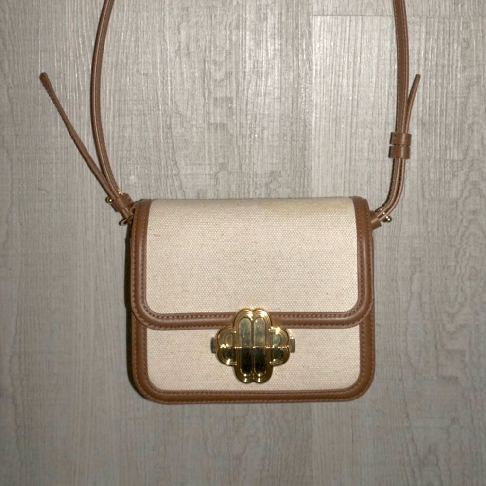 Maje Clover Mini Resort Cotton-blend Crossbody